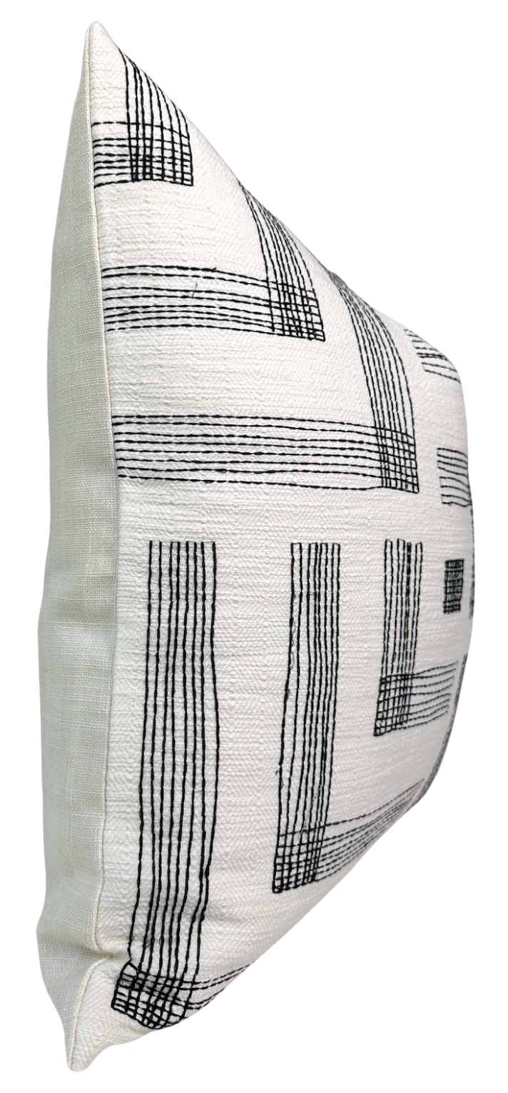 Pastiche Pillow in Chalk Jet