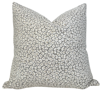 Spotted Chenille Pillow in Ivory Natural