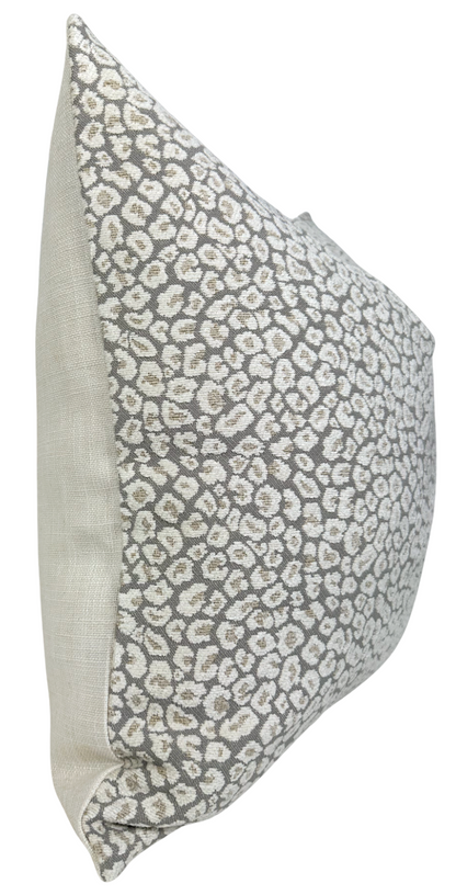 Spotted Chenille Pillow in Ivory Natural