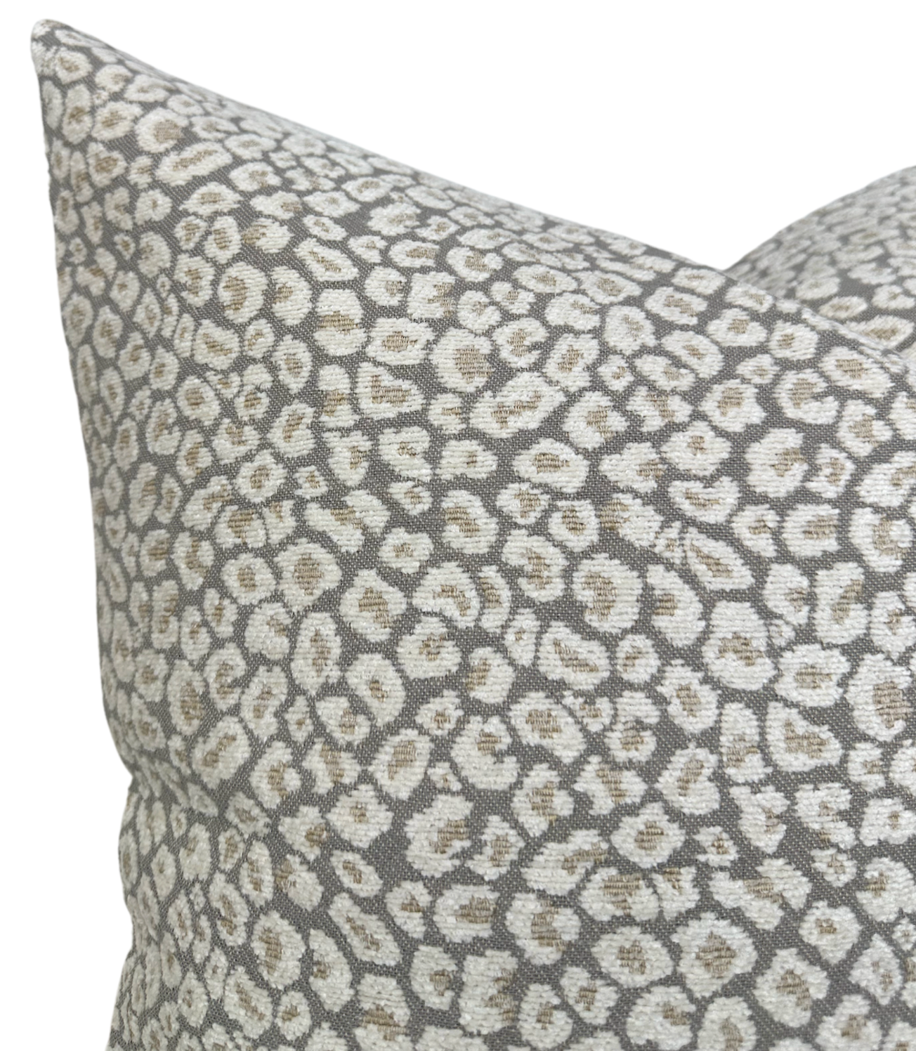 Spotted Chenille Pillow in Ivory Natural