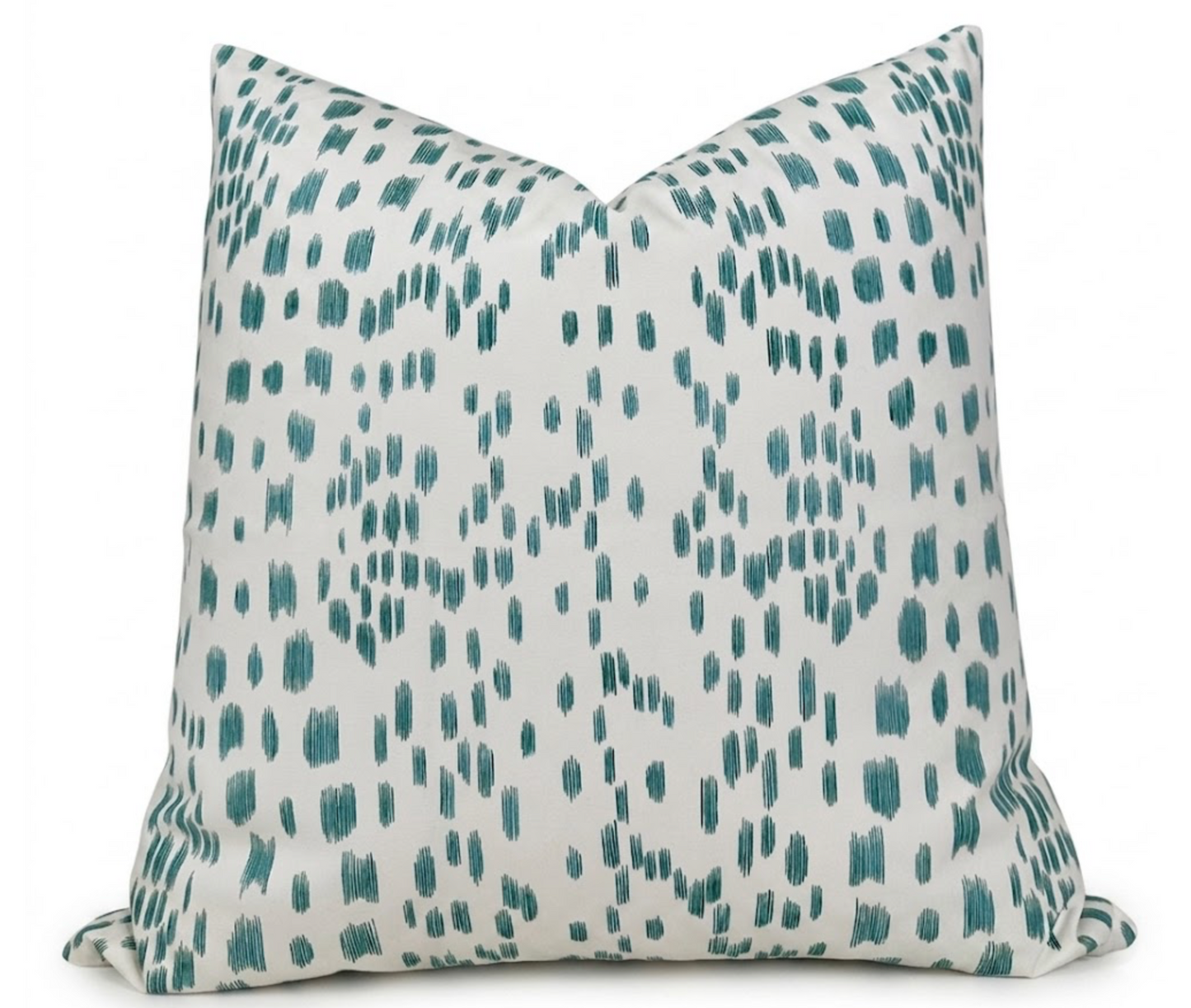 Les Touches Pillow in Aqua Blue