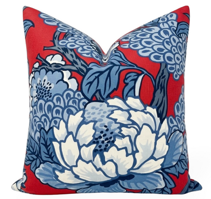 Honshu Pillow in Red and Blue