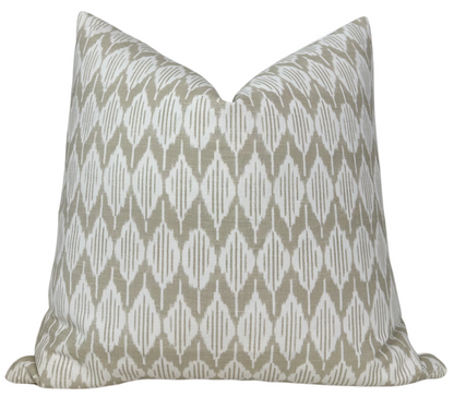 Balin Ikat Pillow in Beige