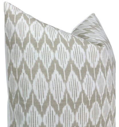 Balin Ikat Pillow in Beige