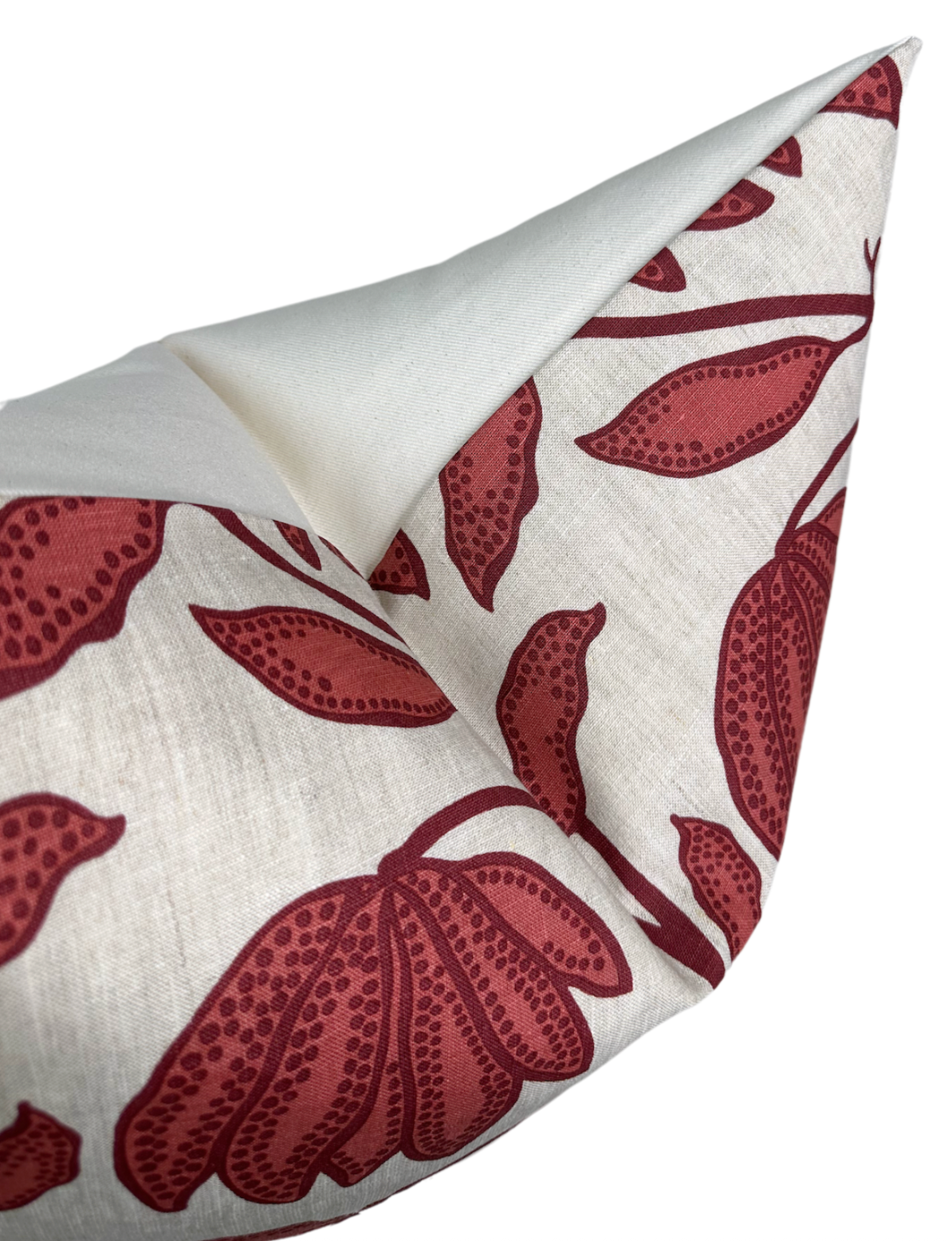 Desert Floral Pillow in Sunbaked Red