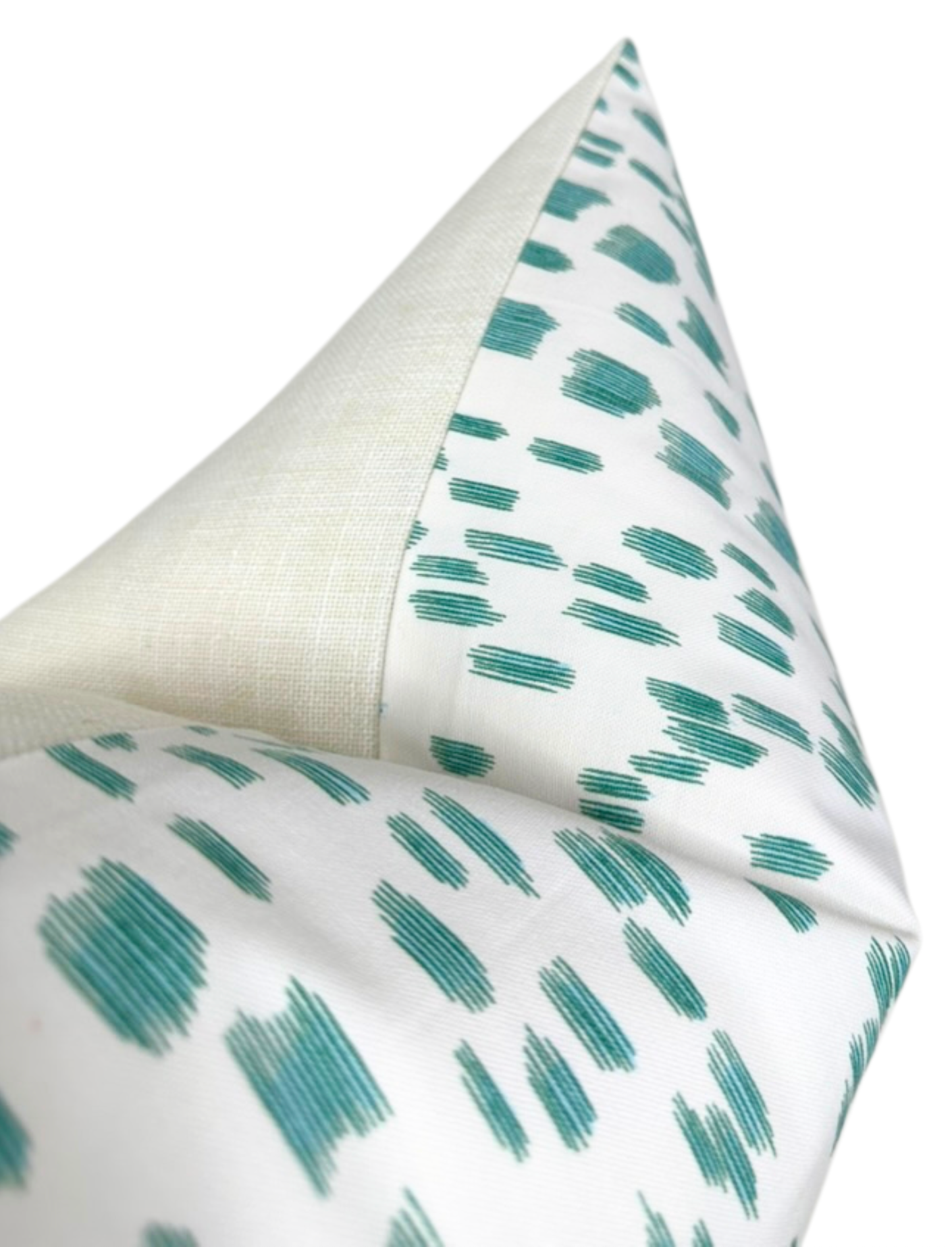 Les Touches Pillow in Aqua Blue