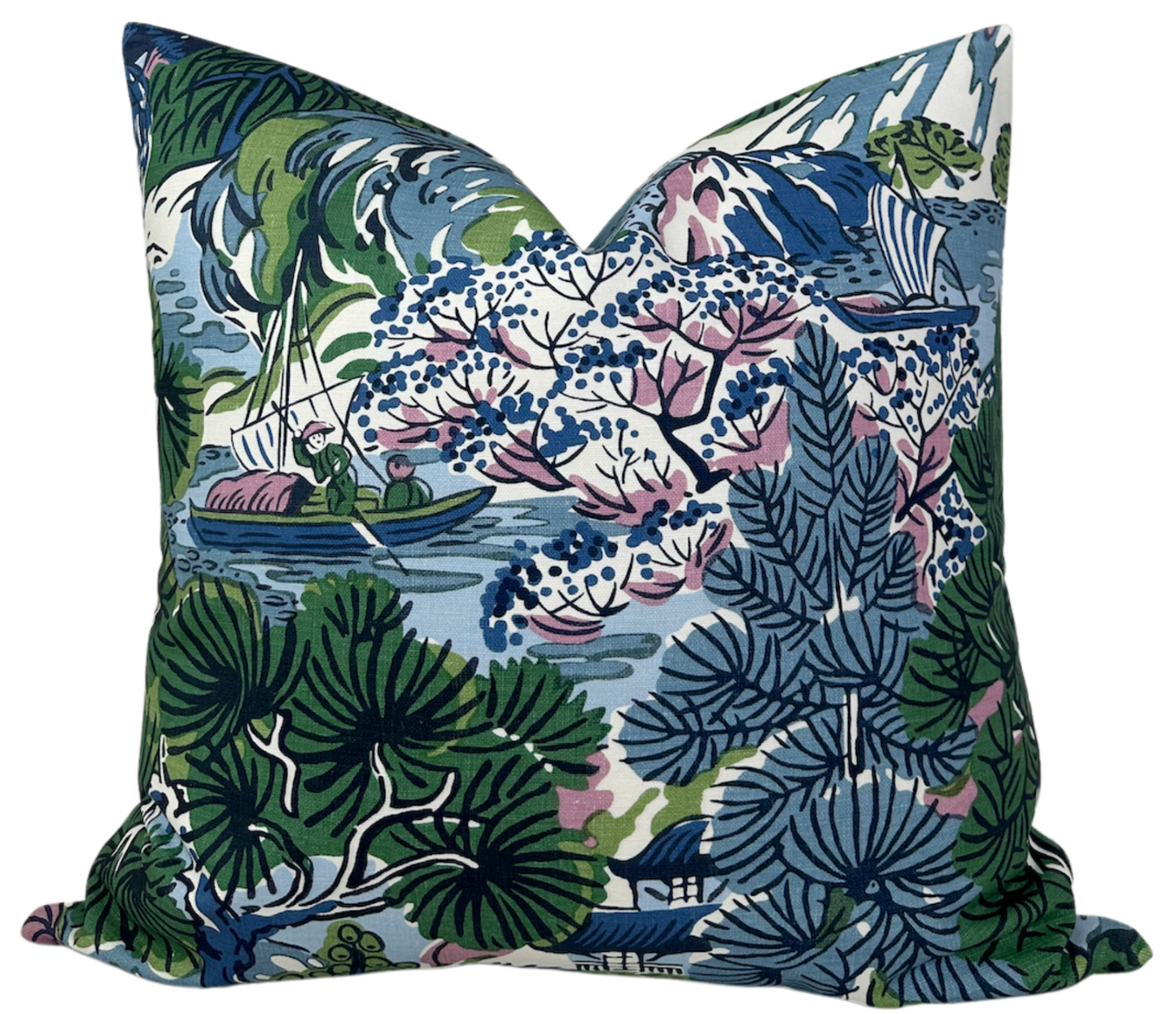 Pagoda Pillow in Blue