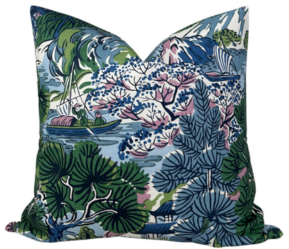 Pagoda Pillow in Blue