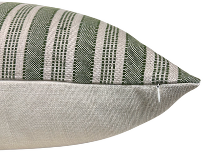 Amida Pillow in Green on Natural