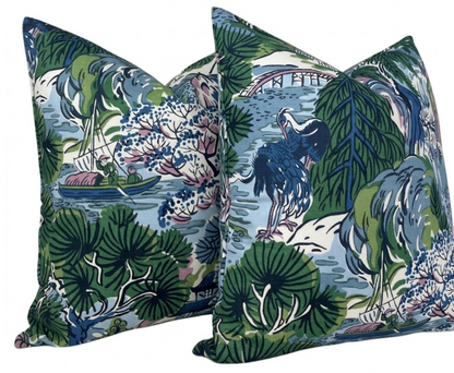 Pagoda Pillow in Blue