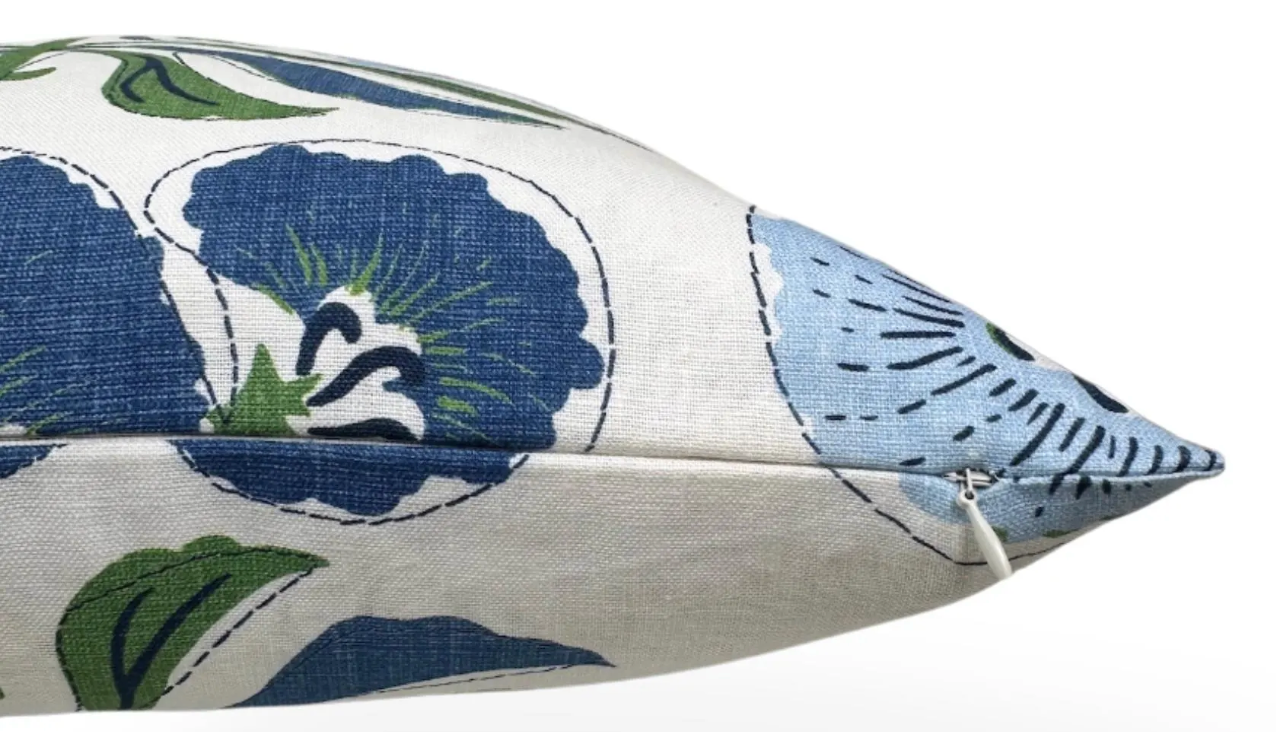 Tybee Tree Pillow in Blue + Green