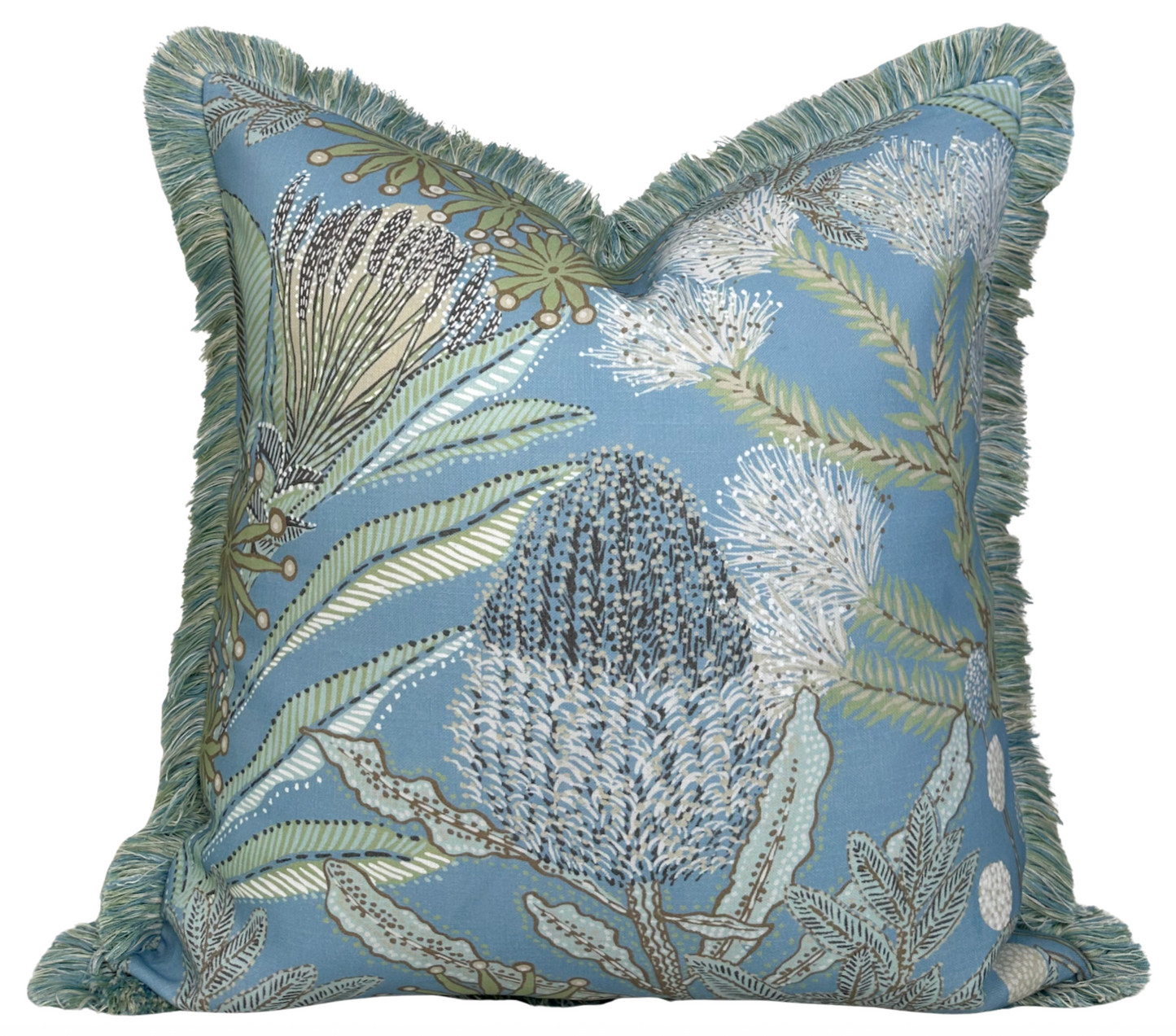 Protea Performance Pillow in Spa Blue