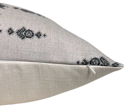 Carmania Pillow in Charcoal, Indoor Outdoor Pillows