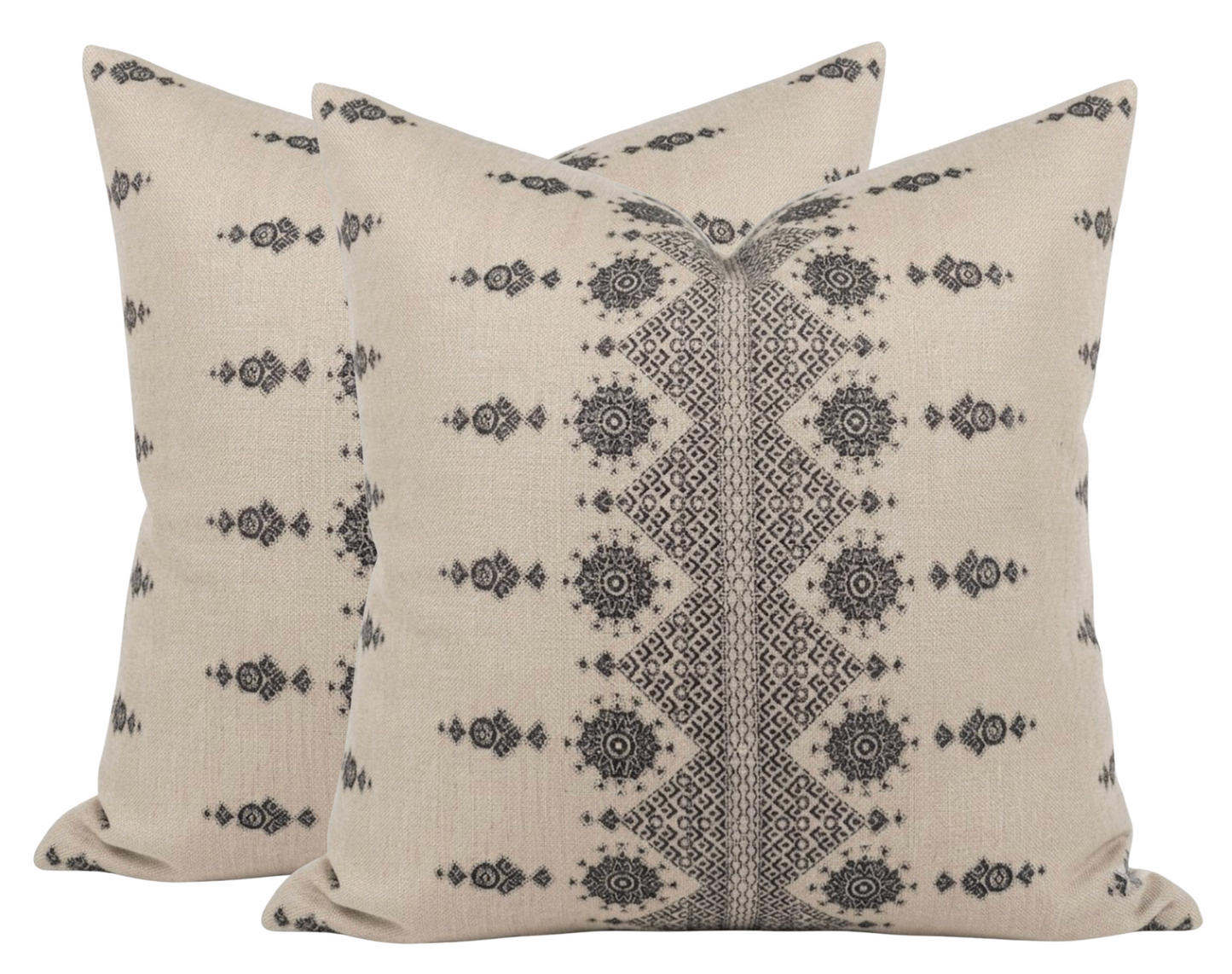 Carmania Pillow in Charcoal, Indoor Outdoor Pillows