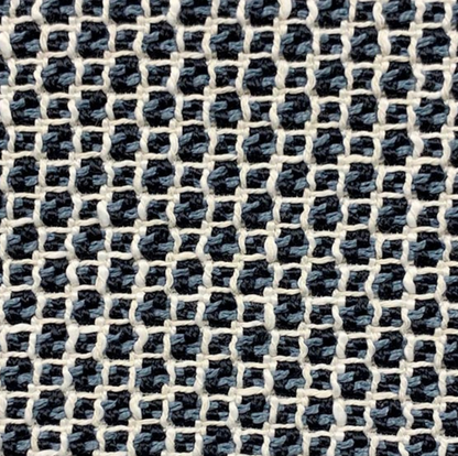 Gridded Woven Pillow in Blue