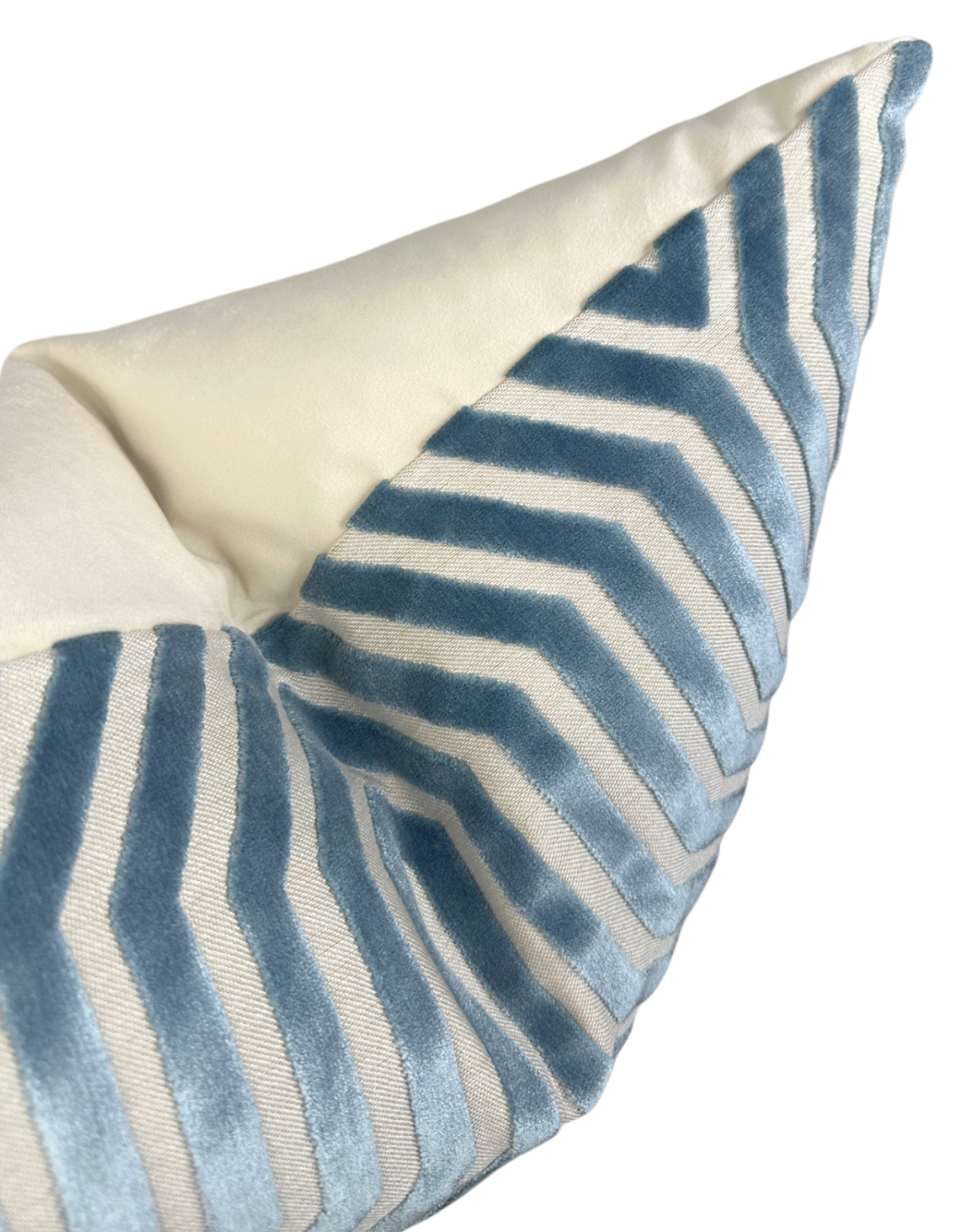Vanderbilt Velvet Pillow in Marine Blue