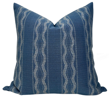 Zanzibar Outdoor Pillow in Lapis Blue, Indoor/Outdoor Pillows