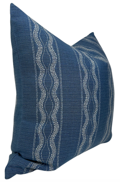 Zanzibar Outdoor Pillow in Lapis Blue, Indoor/Outdoor Pillows