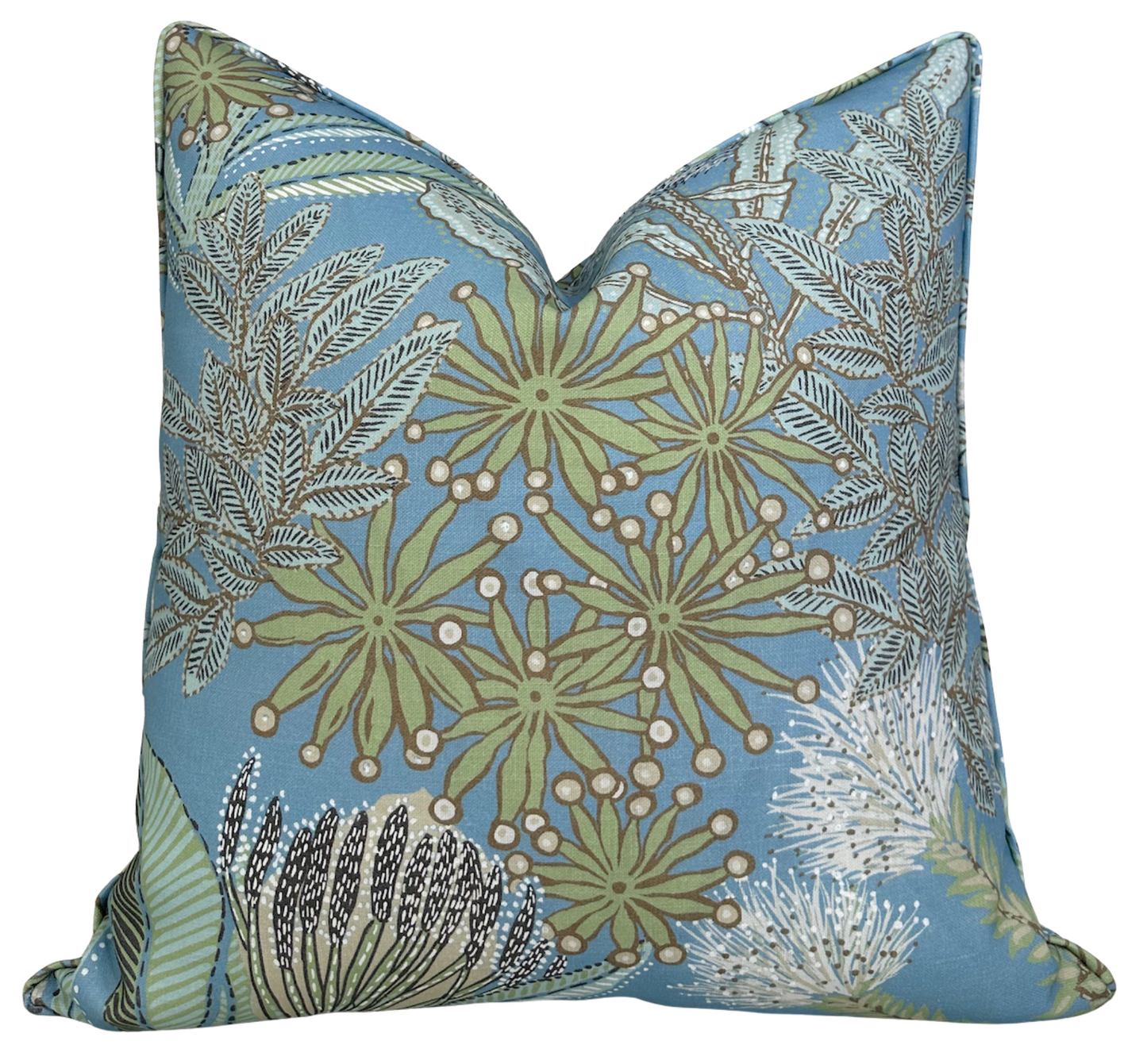 Protea Performance Pillow in Spa Blue