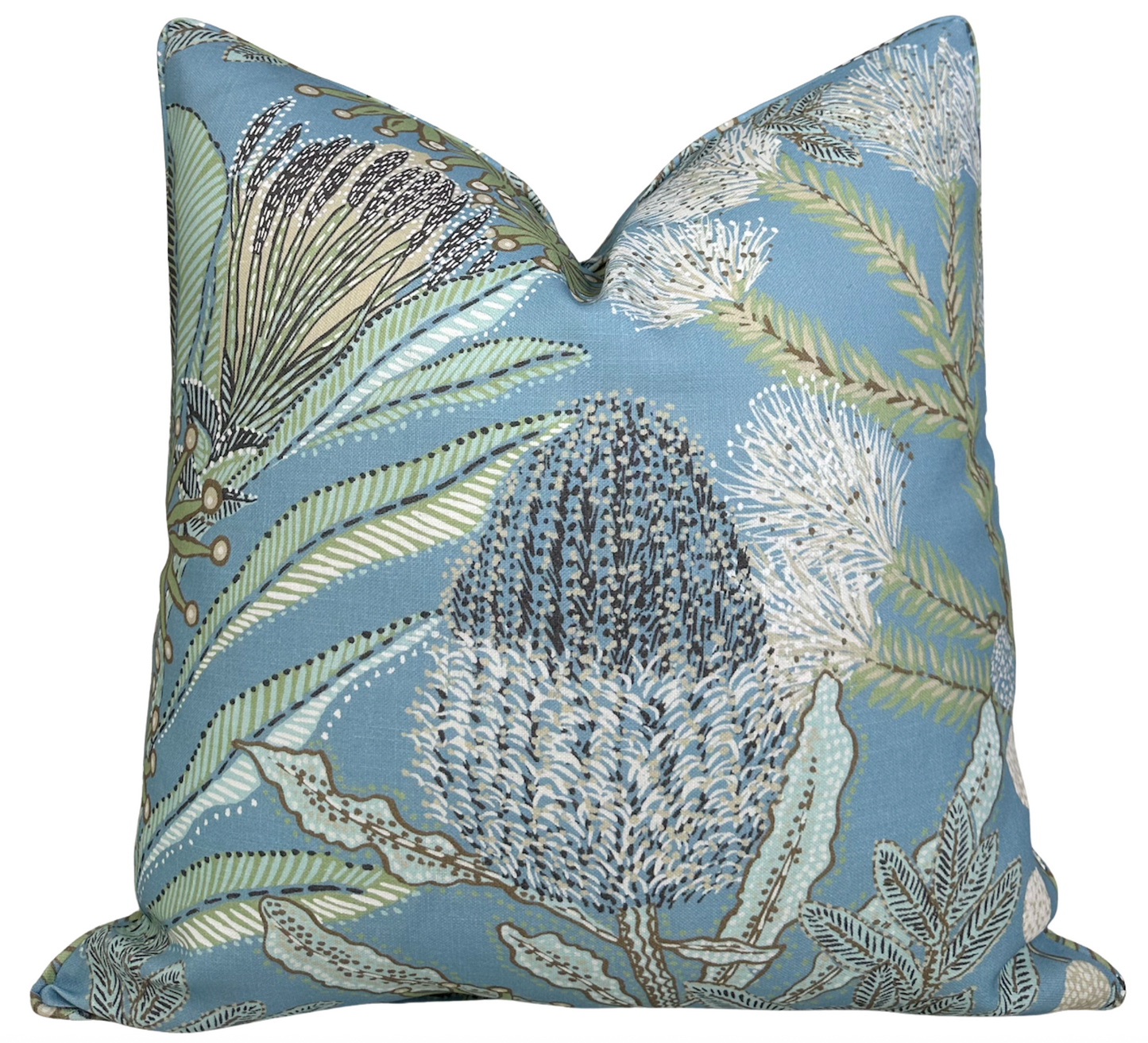 Protea Performance Pillow in Spa Blue