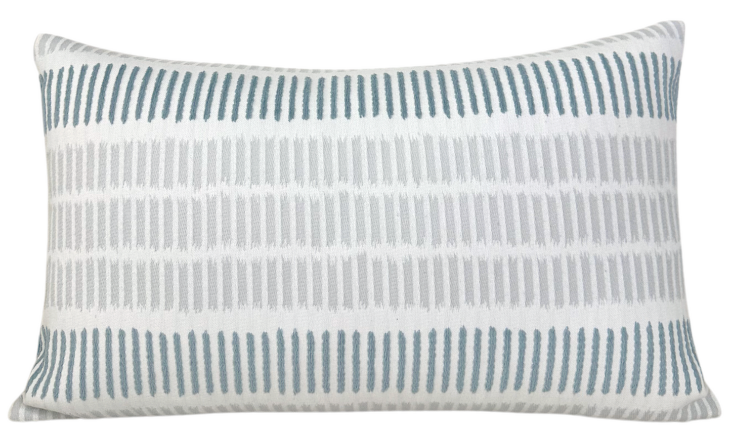 Topsail Pillow in Sterling and Slate