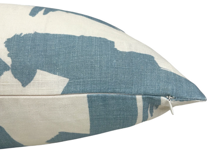 Bold Lines Linen Pillow in Sky