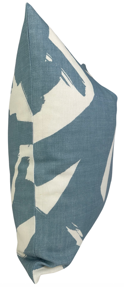 Bold Lines Linen Pillow in Sky