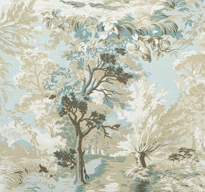 Lincoln Toile Pillow in Light Blue