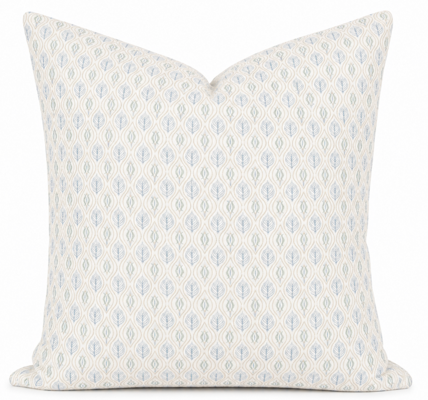 Edward Floral Pillow in Blue and Green