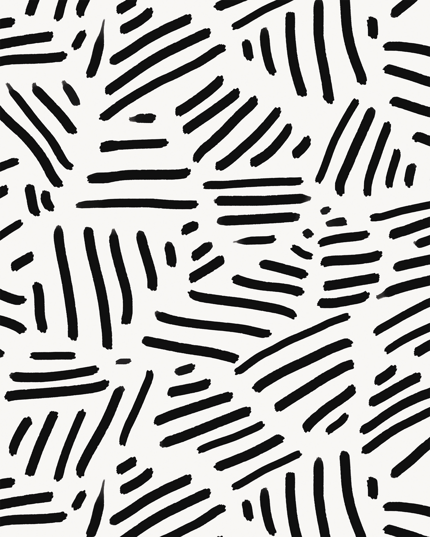 Simple Stripes Wallpaper - White & Black