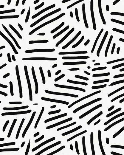 Simple Stripes Wallpaper - White & Black