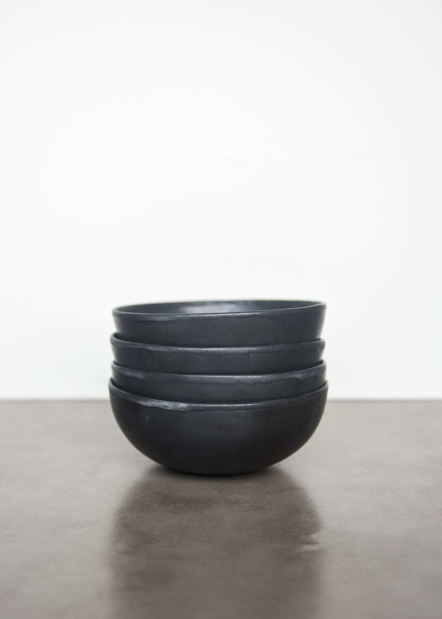 Black Matte Stoneware Bowl