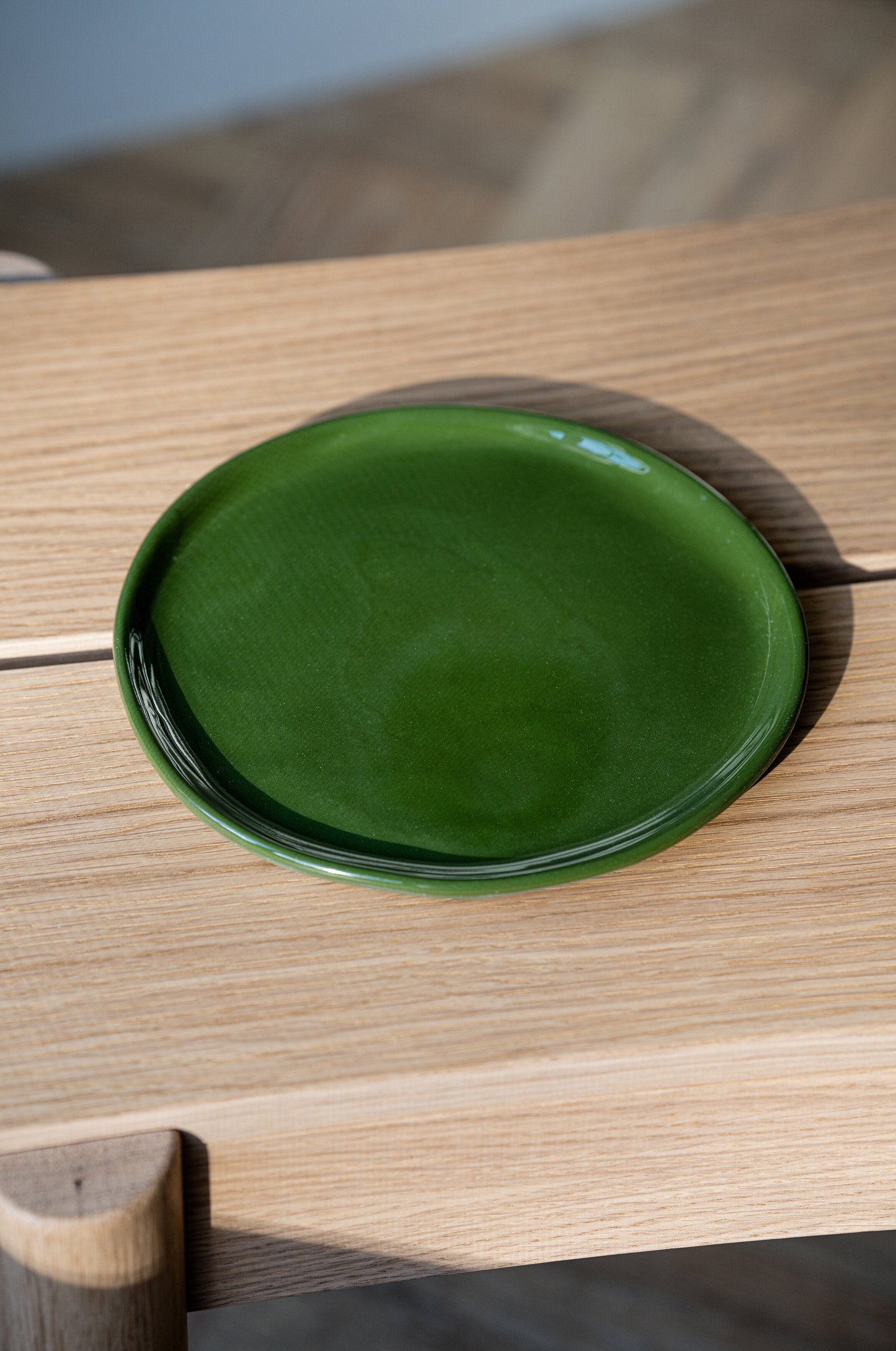 Handmade Porcelain Dinner Plates - Green
