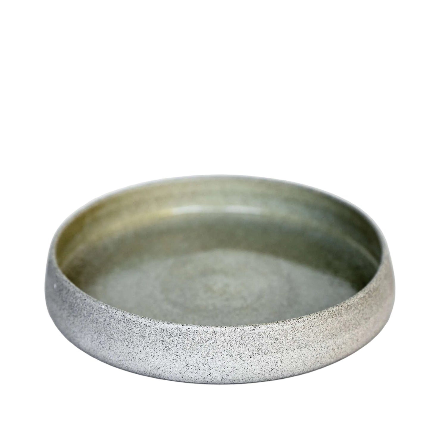 Stoneware Salad Plates with High Sides "Concrete"