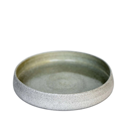 Stoneware Salad Plates with High Sides "Concrete"