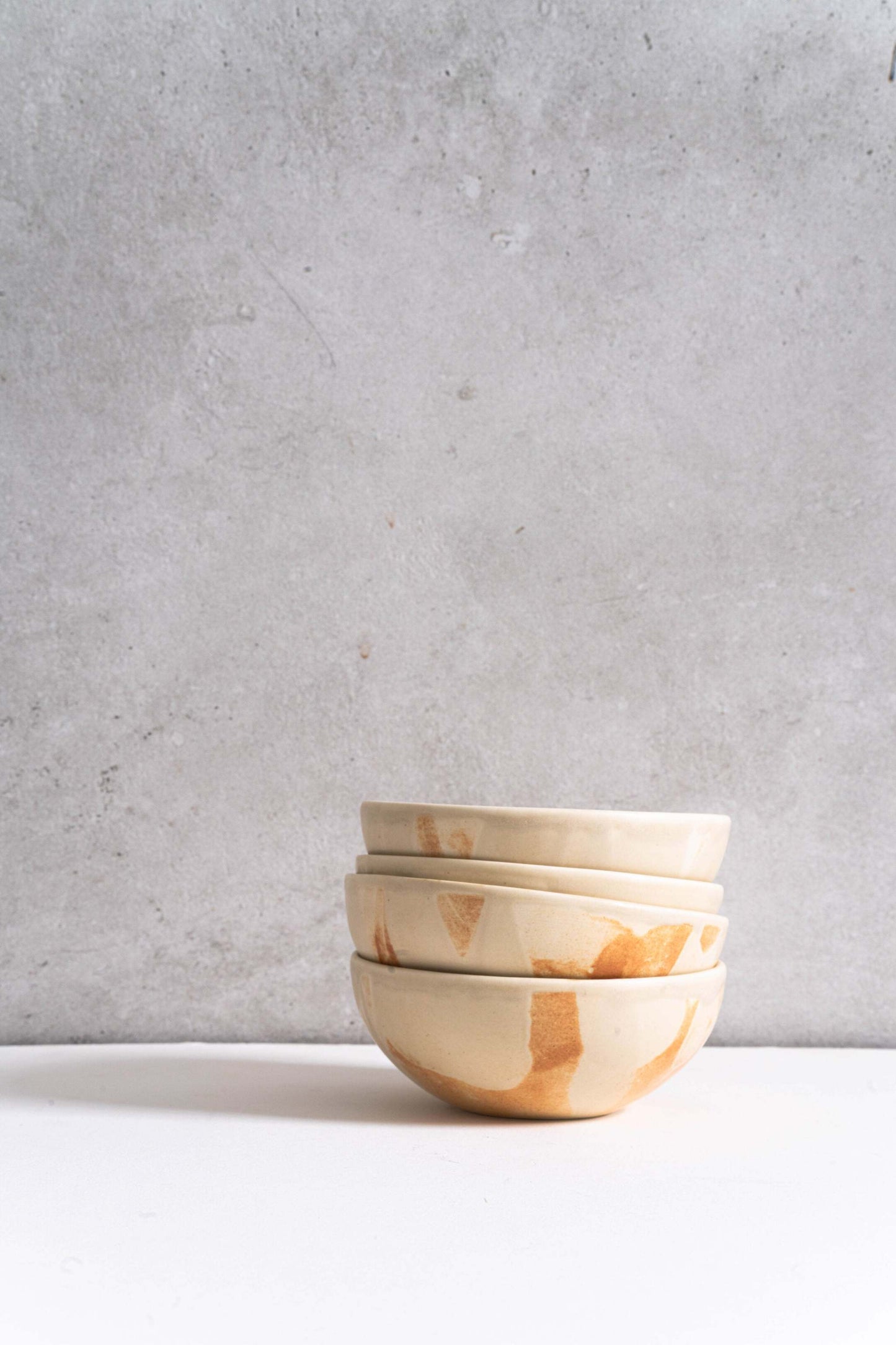 Beige Matte Stoneware Bowl