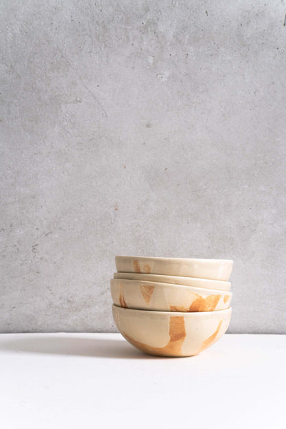 Beige Matte Stoneware Bowl