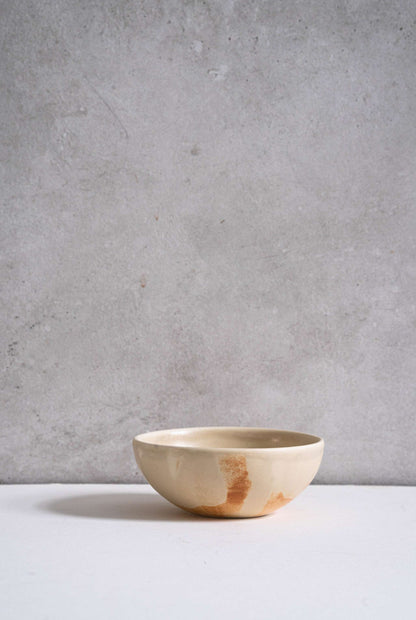 Beige Matte Stoneware Bowl