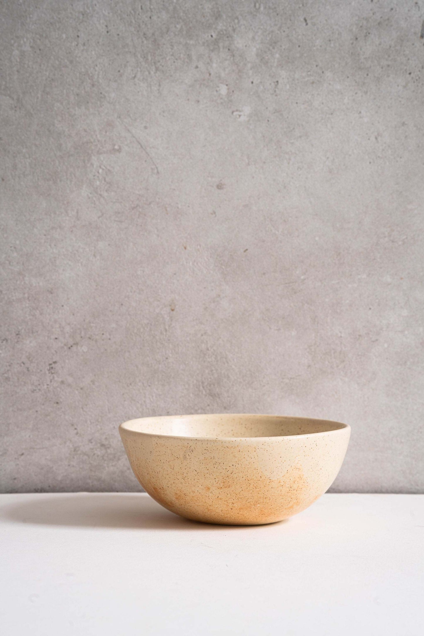 Beige Matte Stoneware Bowl