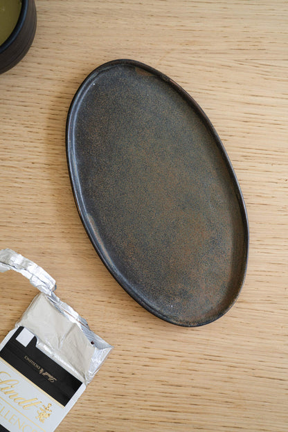 Rust Matte Stoneware Serving Platter