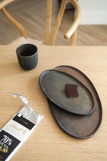 Rust Matte Stoneware Serving Platter