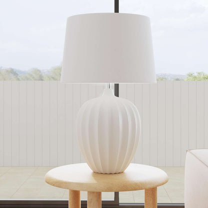 Lotus White Table Lamp - Room Scene
