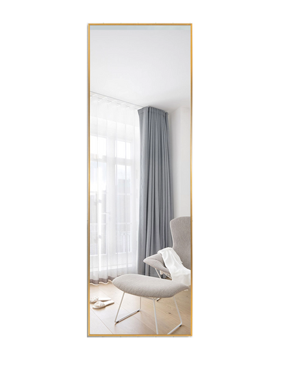 Sleek Gold Frame Full Length Mirror