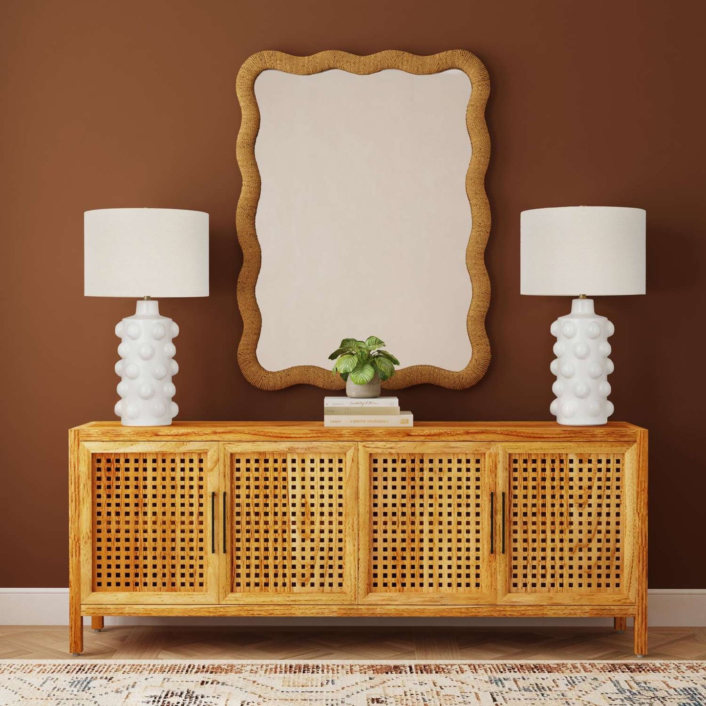 Lynn Table Lamp - White - Room Scene