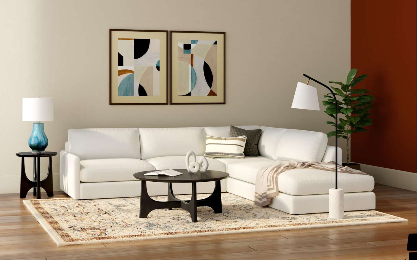 Dunnigan Round End Table - Room Scene