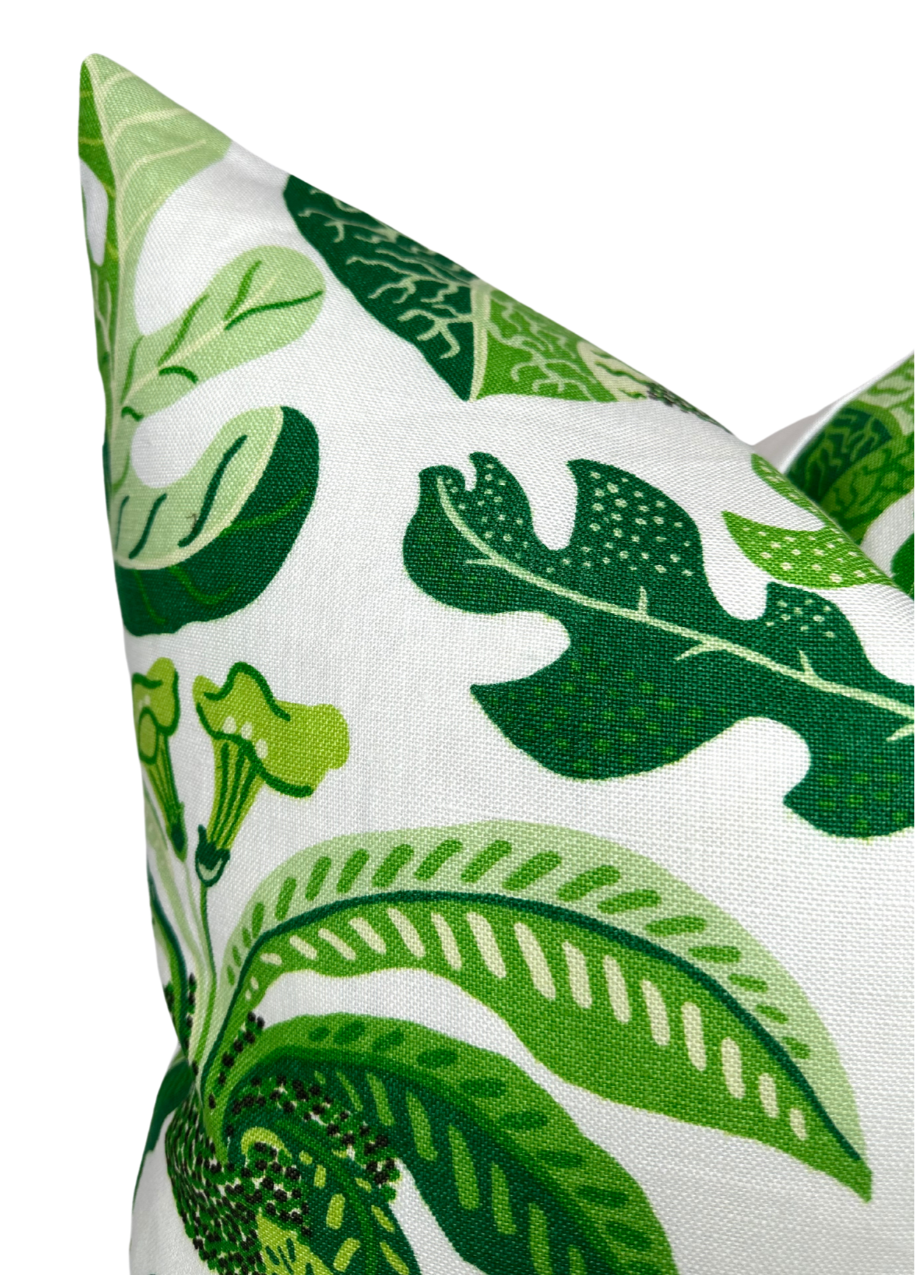 Exotic Butterfly Pillow in Leaf Green