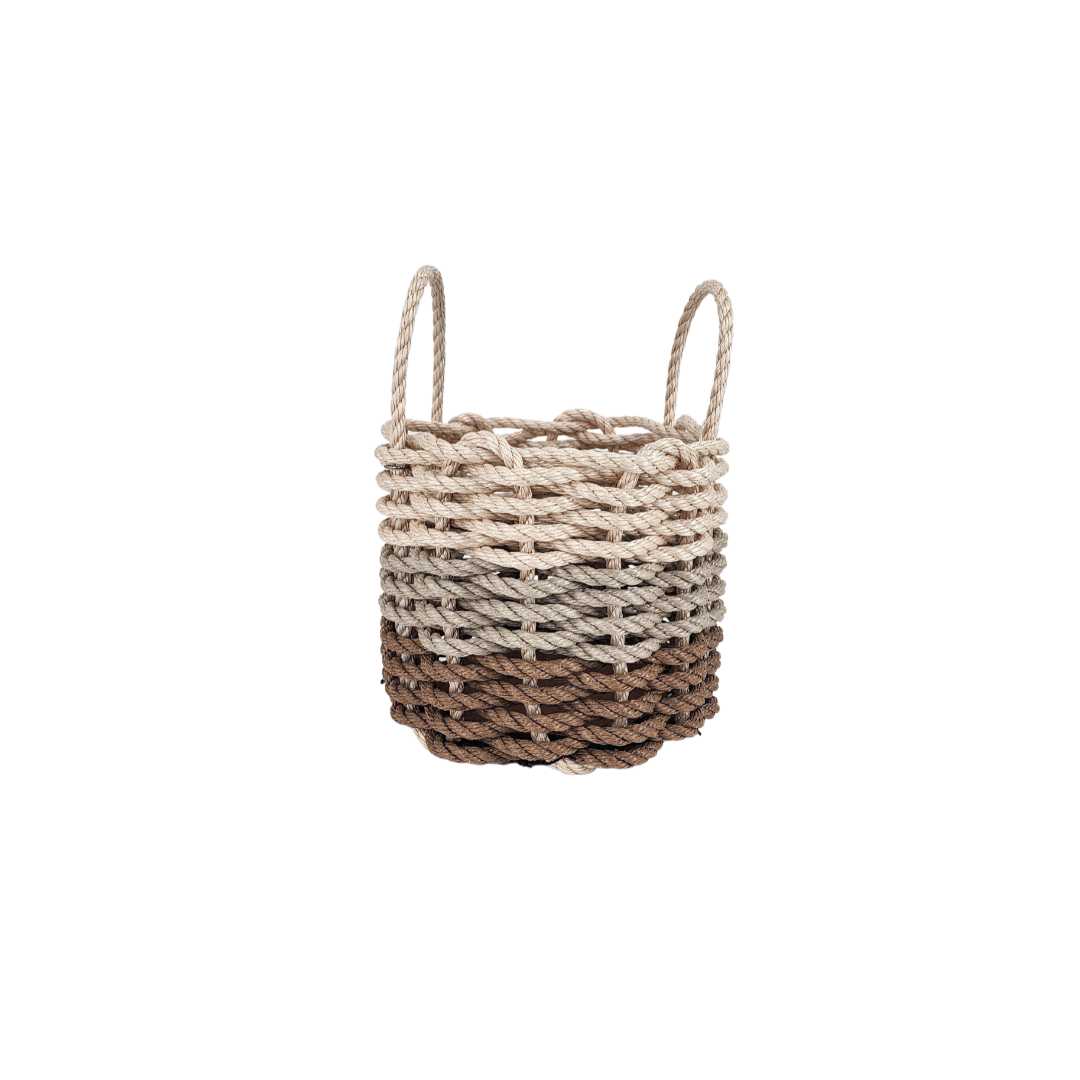 Ombre Rope Basket - Beige/Brown