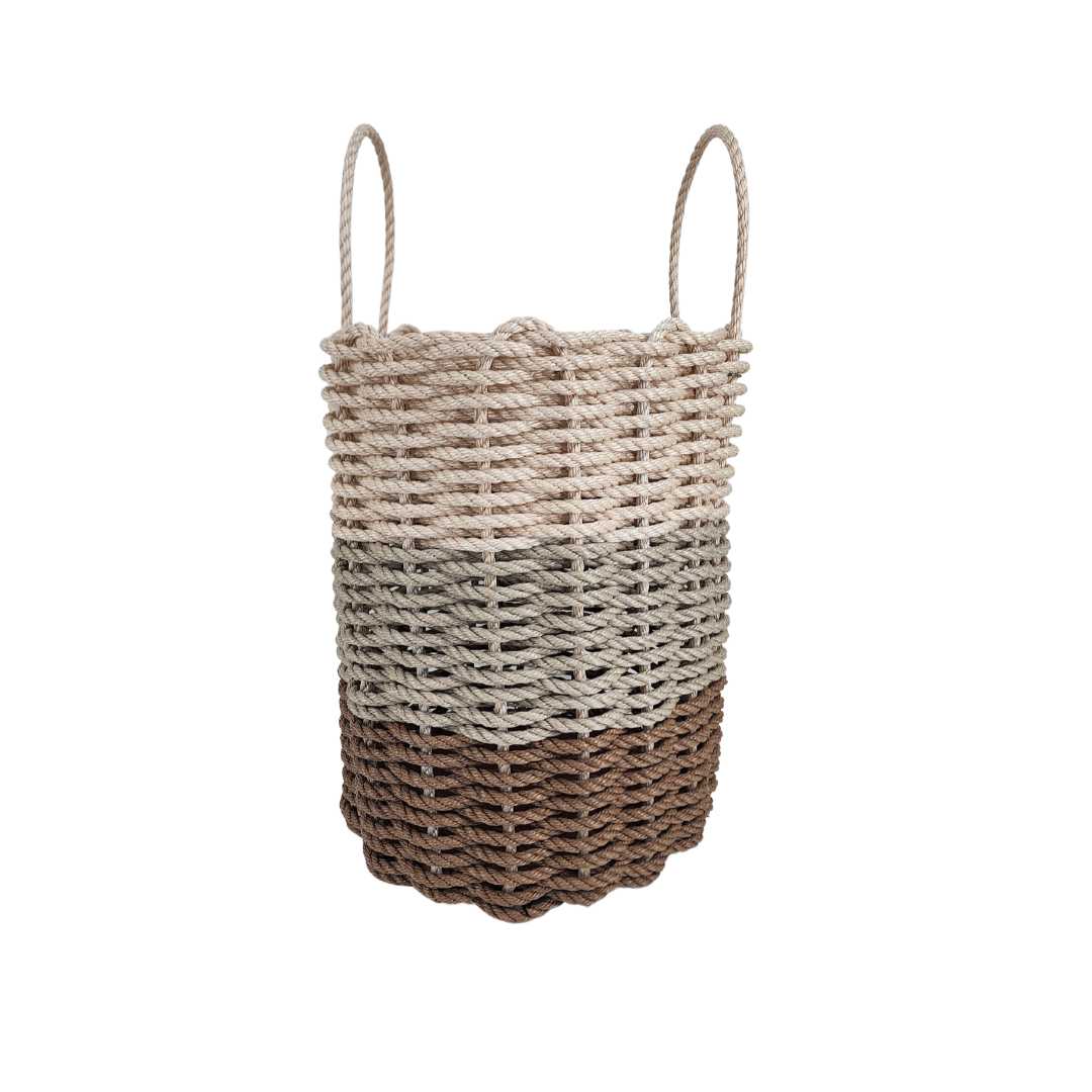 Ombre Rope Basket - Beige/Brown
