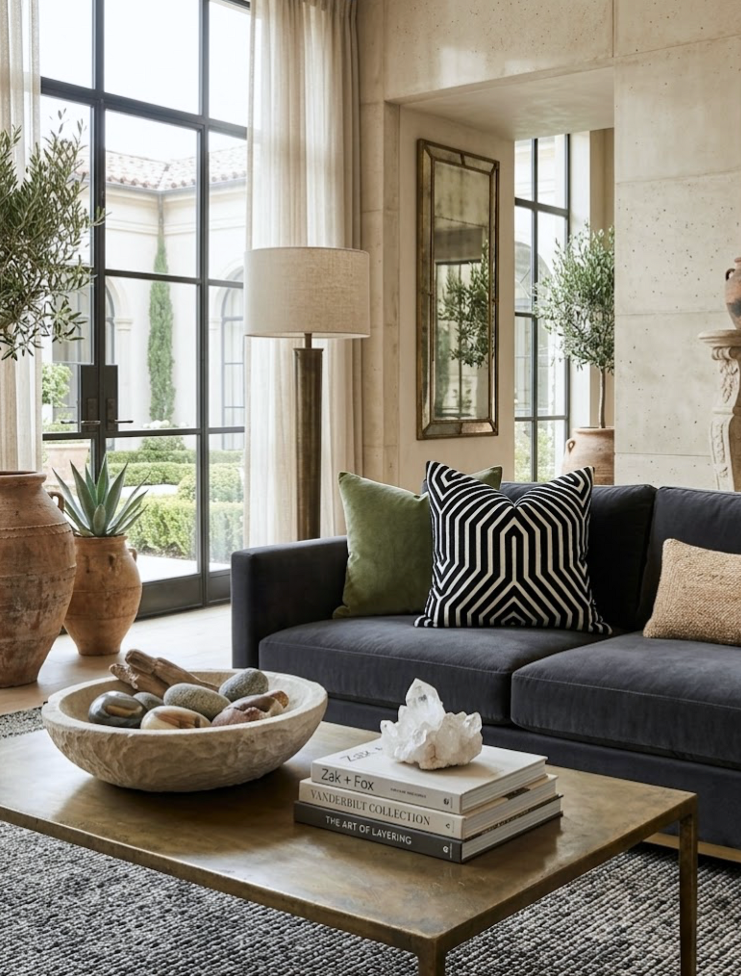 Vanderbilt Pillow in Noir Black