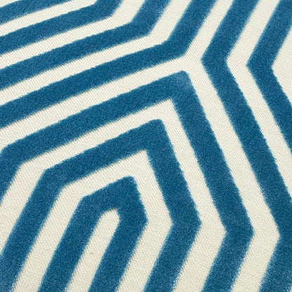 Vanderbilt Velvet Pillow in Marine Blue